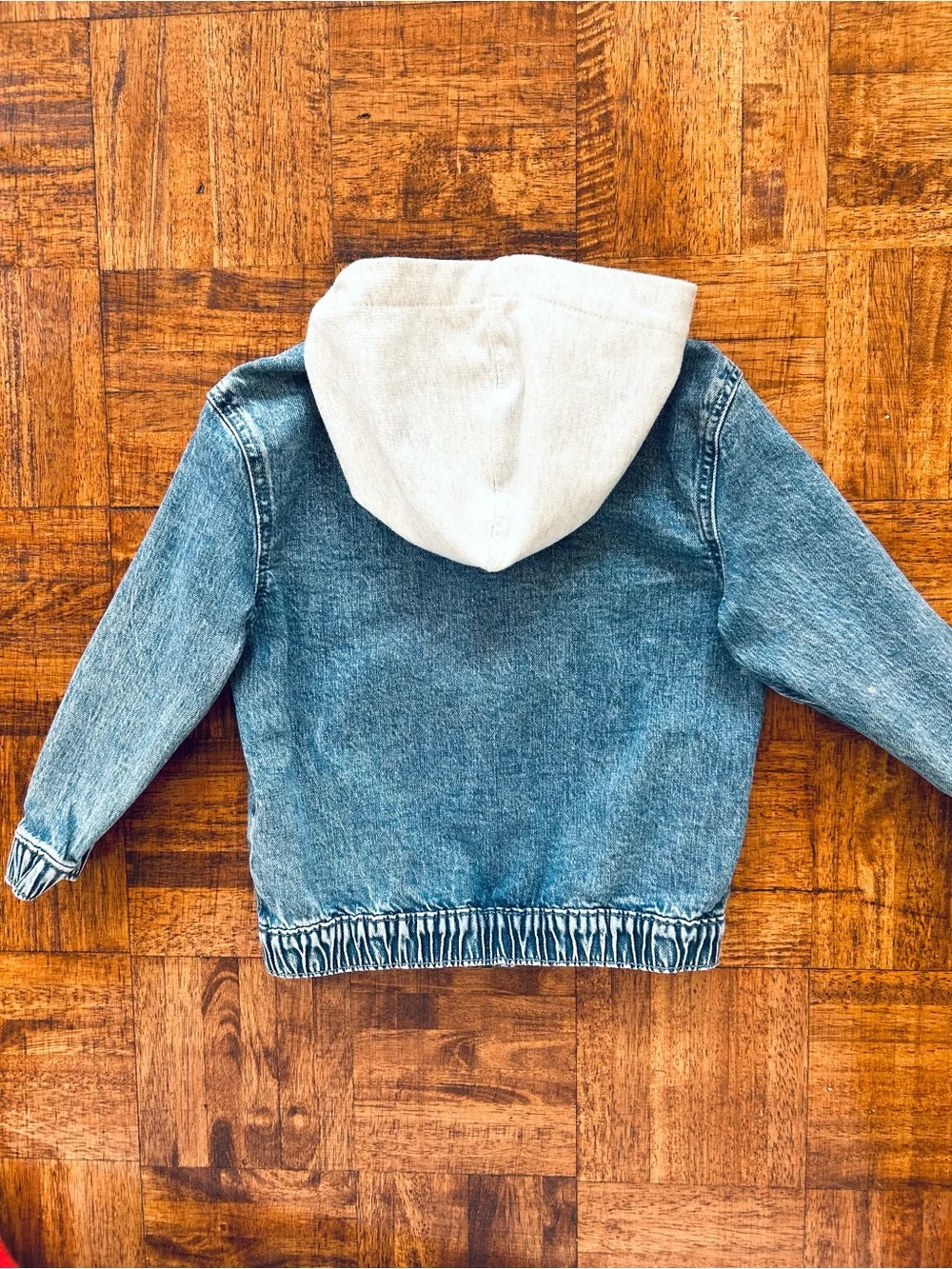 Cat & Jack Boys 4 Years Denim Jacket with Cream Hood